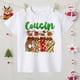 thumbnail image 4 of Camiseta navideña con estampado de ciervos para niños, ropa para primos, camisetas para niño y niña, atuendo de fiesta, camisetas a juego para hermanos, 4 of 5