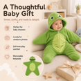 thumbnail image 4 of GiLiling Baby Cow Starfish Hooded Onesie for Boys Girls, Fleece Swaddle Jumpsuit, Infant Outfit Newborn Halloween Photo Prop Sleep Sack, 4 of 7