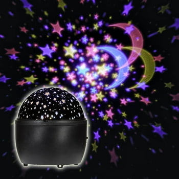 EZ-Illuminations Indoor Battery Operated Multicolor LED Galaxy Table Top Projector Lamp, with Built-in Timer