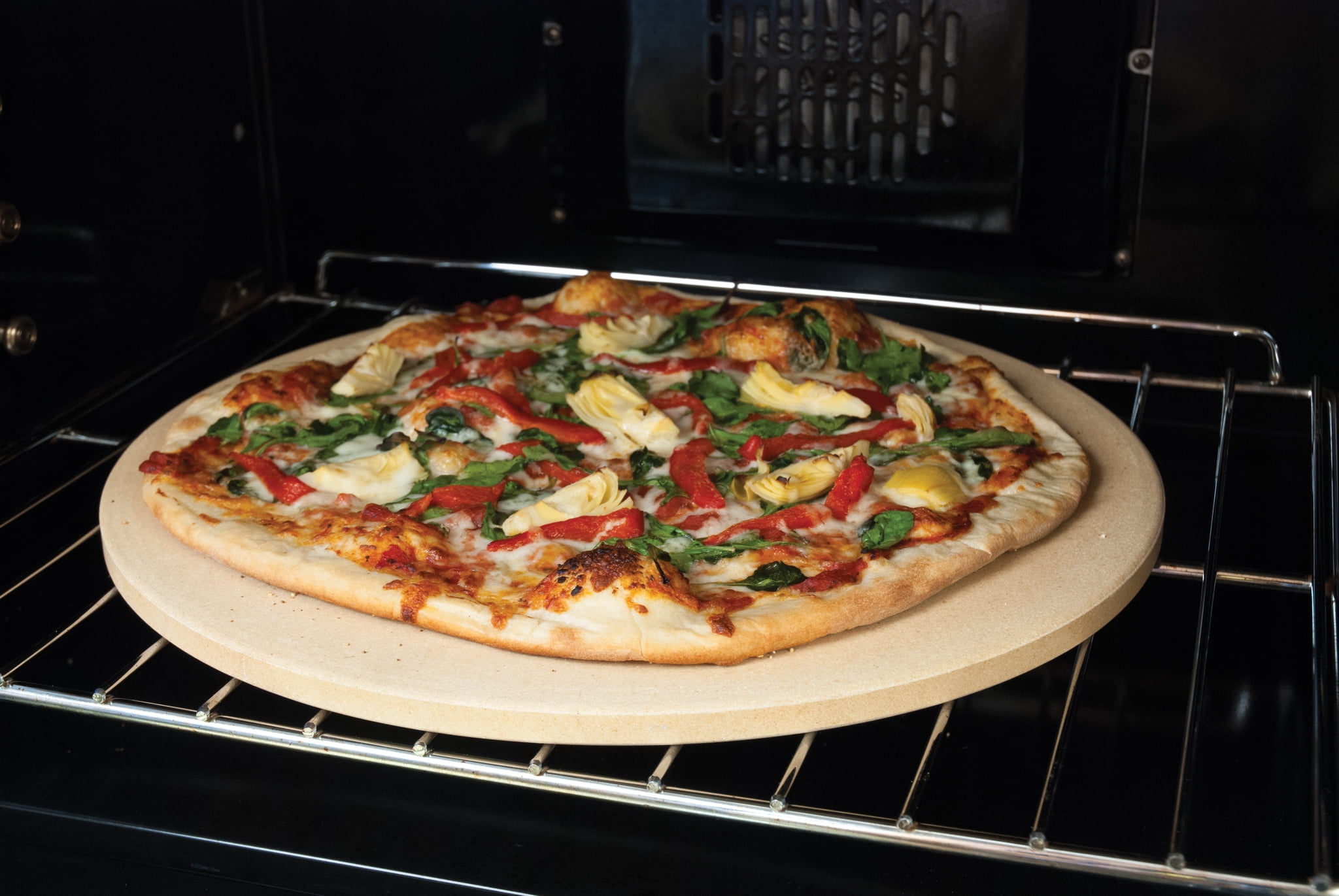 PizzaCraft 16.5" Round Pan Type - Pizza Stone - Great for Breads and Pizzas