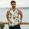 thumbnail image 6 of Gukieu Vintage Animals Palm Tree Print Men's Quick Dry Fitness Vest, Round Neck Sleeveless Fitness Bodybuilding Top-X-Large, 6 of 7