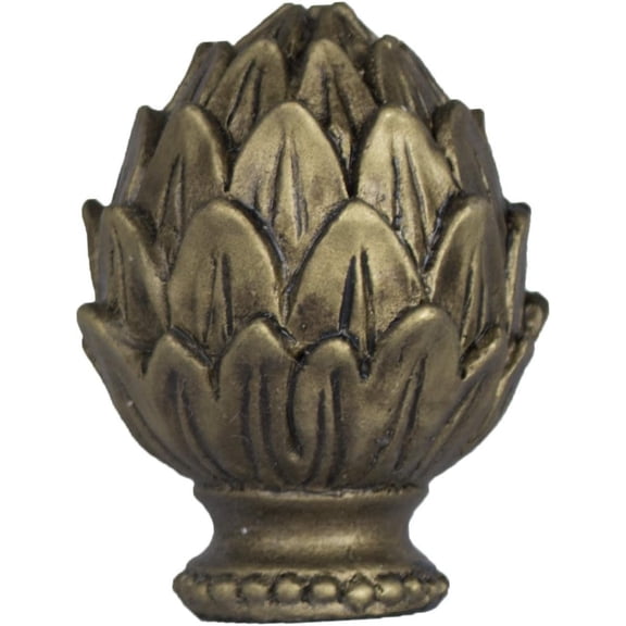 Urbanest Artichoke Lamp Finial – 2 Inch Tall, Antique Gold – Decorative Lamp Shade Finial for Table & Floor Lamps- 1 Piece