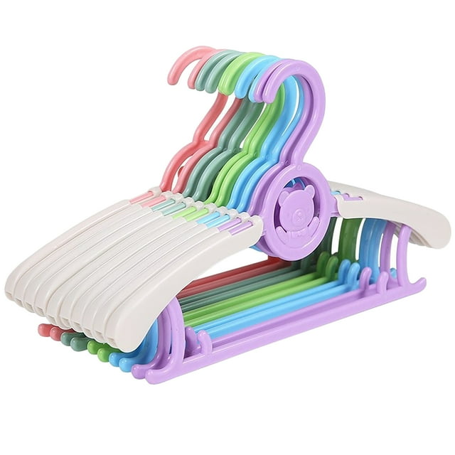 MERRYHAPY 20Pcs Nursery Hangers Adjustable Bear Design PP Material For Kids Home Use