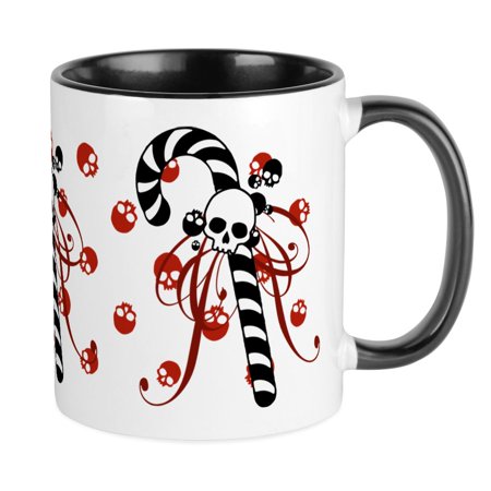 

CafePress - Skull Candy Cane Mug - Ceramic Coffee Tea Novelty Mug Cup 11 oz