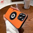 thumbnail image 2 of Business Logo Hole PU Funda de cuero Magsafe para iPhone 11 12 13 14 Pro Max Plus Protector de lente de vidrio Cubierta trasera suave a prueba de golpes Dengxun unisex, 2 of 2