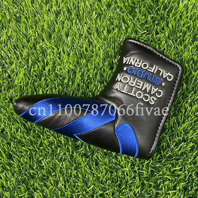Housse de Tête de Putter de Golf - Design à Bord Droit Slim pour Putters à Lame LBQ001-Bleu