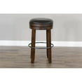 thumbnail image 6 of Pemberly Row 30" Wood Backless Swivel Barstool in Tobacco Leaf - Set of 3, 6 of 10