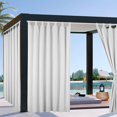 thumbnail image 5 of JIAN YA NA Waterproof Outdoor Curtains for Patio, Premium Thick Privacy Weatherproof Grommet Outside Curtains for Porch, Pergola, Cabana, 1 Panel, 52W x 108L inch, White, 5 of 14