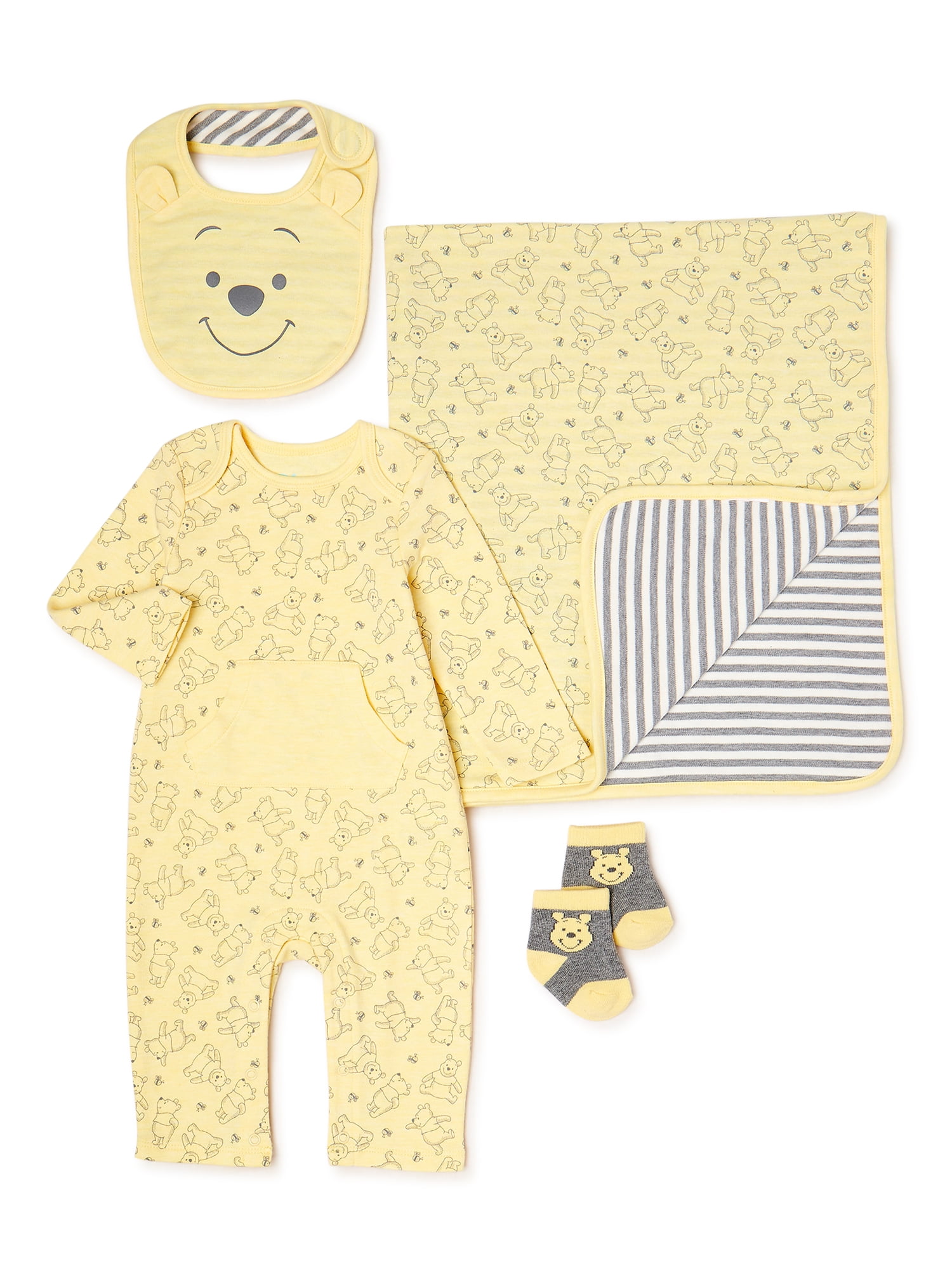 Disney Baby Boy Girl Winnie the Pooh cotton flannel receiving blanket 2p Set 