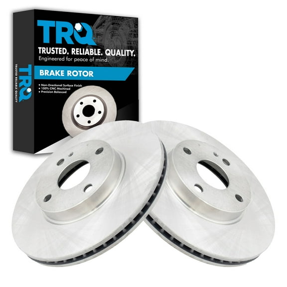TRQ Front Brake Rotors Set Vented Fits Select 2016 Scion iA 2019-2020 Toyota Yaris 2017-2018 Yaris iA