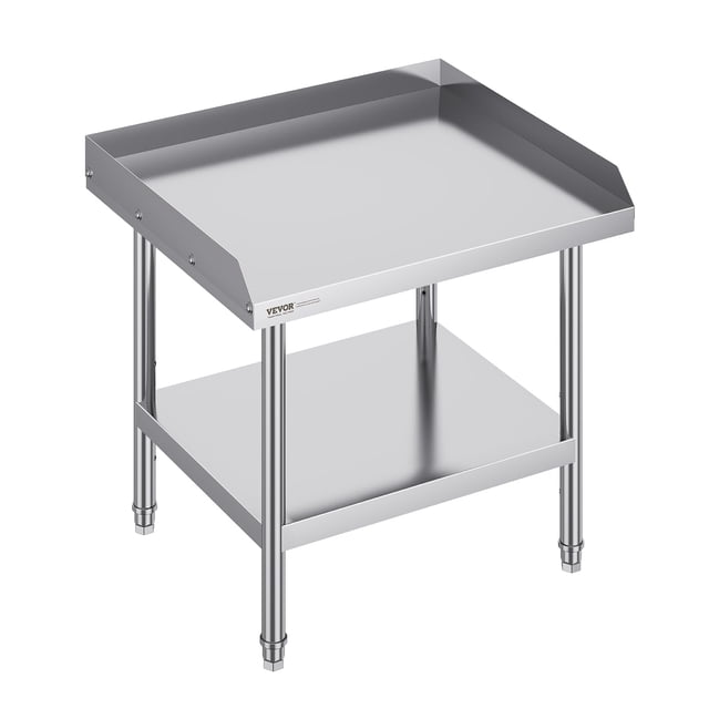 Soporte para parrilla VEVOR de acero inoxidable, 60 x 70 x 60 cm, con estante