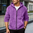 thumbnail image 1 of MHFRRA Chaqueta con Capucha y Cremallera de Color Liso, Sudadera Informal Suave para Otoño E Invierno, Cómoda para Exteriores Púrpura, 1 of 7
