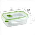 thumbnail image 3 of Sterilite 3.1 Cup Rectangle Ultra-Seal Food Storage Container, Green (6 Pack), 3 of 12