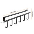thumbnail image 4 of HOIN Cabinet Hook Wall Hanging Cup Holder Shelf Storage Rack Organizer for Kitchen-Black, 4 of 6