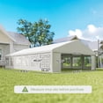 thumbnail image 4 of Outsunny 23' x 39' Large Outdoor Carport Canopy Party Tent with Removable Protective Sidewalls & Versatile Use, White, 4 of 9