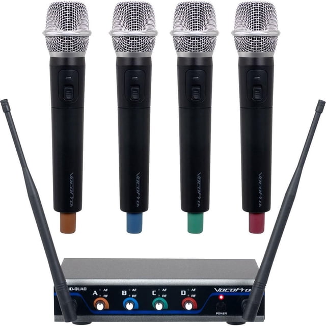 VocoPro Digital-Quad-H3 Caja USB A-B con 4 Micrófonos Negros