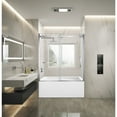 thumbnail image 2 of Kingston Brass KVTAM6032L22D1 60-Inch Acrylic Rectangular 3-Wall Anti-Skid Alcove Tub Combo with Tub Door (Left Hand Drain) in White/Polished Chrome, 2 of 9