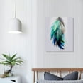 thumbnail image 3 of MLJA Peacock Canvas Wall Art Vintage Blue and Feather Painting Picture Artwork for Home Living Room Bedroom Decor, 3 of 4