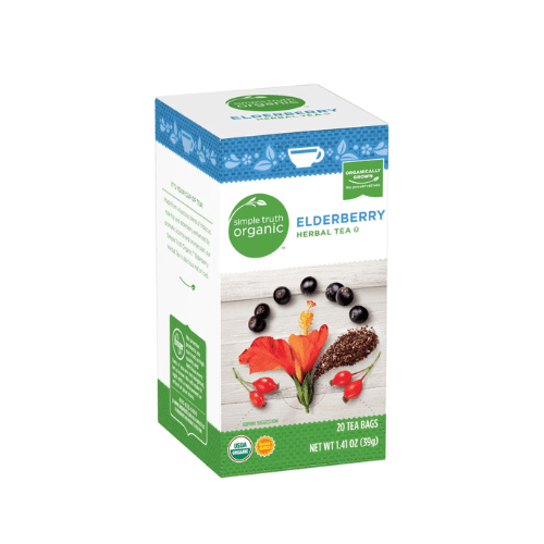 Simple Truth Organic Elderberry Herbal Tea,Tea Bags,Simple Truth Organic Hibiscus Strawberry & Raspberry Herbal Tea,Tea Bags, Simple Truth Organic Ginger Turmeric Herbal Tea,3 Pack