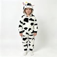 thumbnail image 4 of YunPes Toddler Kids Unisex Onesie Soft Flanne Animal Jumpsuit Zip-Up Front Halloween Party Role Dress Up Boy Girl Fall Winter Loungewear, 4 of 9