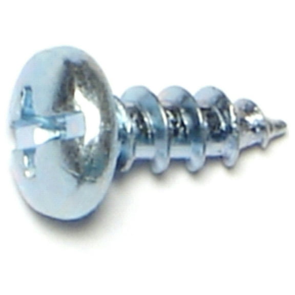 #10 x 1/2" Zinc Plated Steel Combo Pan Head Sheet Metal Screws