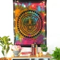 thumbnail image 2 of Multicolor Hippie Hamsa Poster Printed Multi-Styles Boho Indian Tie Dye Tapestry Wall Hanging Hippie Animal Printed Cotton Poster Wall Decor, 2 of 4
