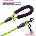 thumbnail image 4 of YIXIGGC Dog Leash,5 FT Heavy Duty Double Handle Dog Leash with Comfortable Padded and Reflective,Rope Dog Leashes for Small,Medium,Large Dogs (Rope-Green) DYF329-2206, 4 of 6