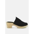 thumbnail image 2 of DARCIE Black Suede Clogs, 2 of 6