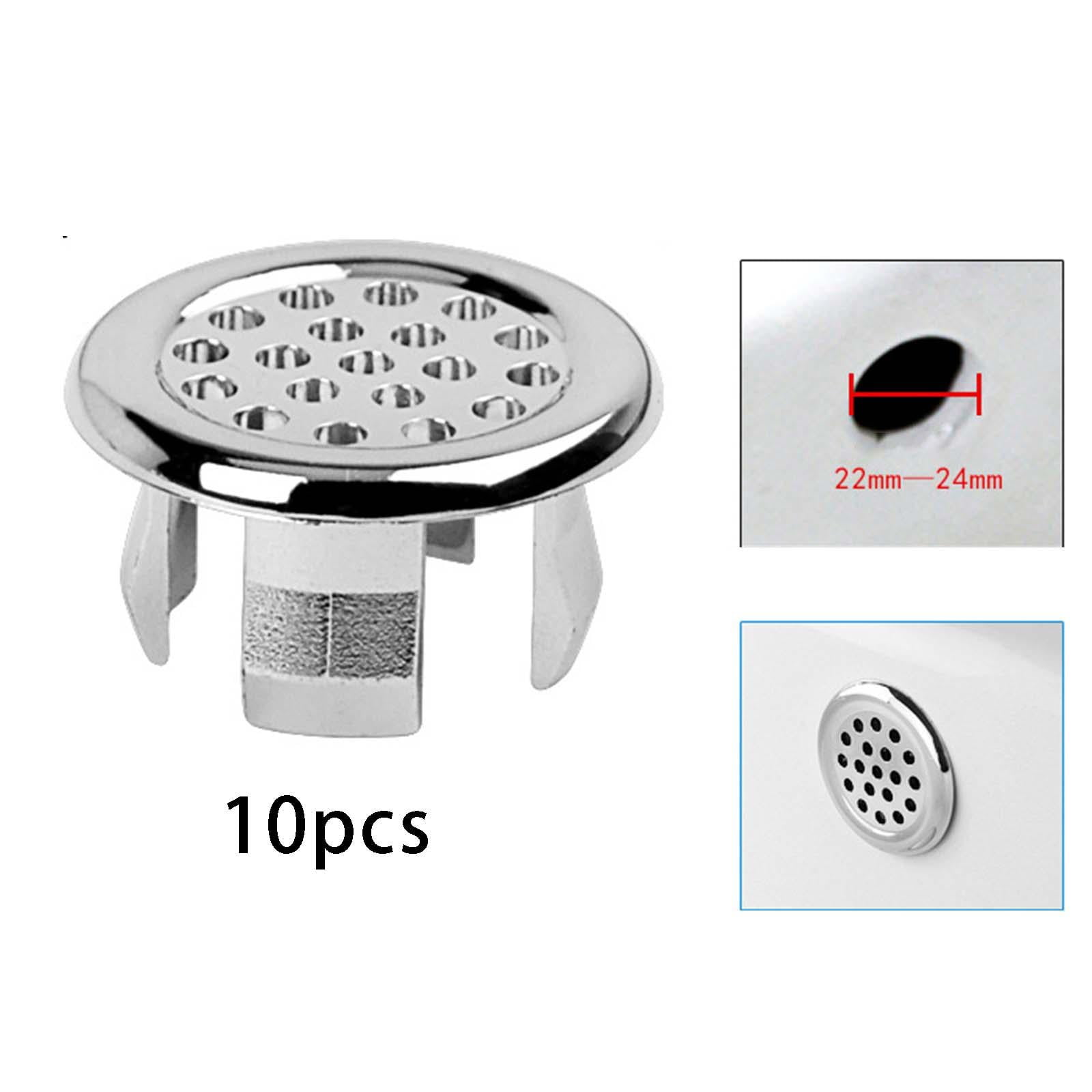 10 Pieces Sink Overflow Overflow Cover Sink Hole Cover for Bathtub Mesh