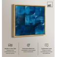 thumbnail image 2 of Indigo Glints Canvas Blue Abstract Art by Art Remedy, Gold Frame, 40" x 40", 2 of 7