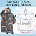 thumbnail image 4 of Oversized Wearable Blanket Hoodie,Dalmatian Corgi Bulldog Sherpa Blanket Hoodie with Super Pockets,Super Warm Fuzzy Pullover for Women & Men, 4 of 6