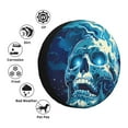 thumbnail image 4 of Goofa Abstract Blue Skull Pattern Universal Tire Cover for Jeep, SUV, Truck, and Trailer – Waterproof, UV-Resistant,Easy to Install, Fits 14"-17" Tires-16 inch, 4 of 6