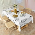 thumbnail image 2 of Minimalist Halloween Ghost Pattern Rectangle Tablecloth 60"x120",Waterproof Polyester Rectangle Table Cloth, Wipeable Spillproof Polyester Tablecloth for Dining, Camping, Indoor and Outdoor, 2 of 6