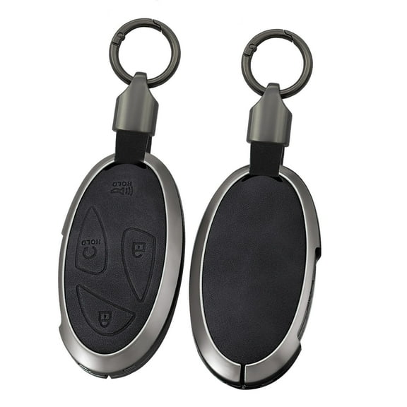 Hyundai 5/7-Button Key Fob Leather Cover: Solid Case Compatible with Ioniq 6, Grandeur GN7, KONA, Elantra, Azera, Sonata Hybrid, Santa Fe, Tucson Hybrid (2023-2025)