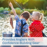 RAD Sportz Beginner Spinning Fishing Rod & Reel Combo- 6’ Fiberglass Pole