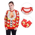 thumbnail image 3 of Sweater Camiseta Para Mujer Impresión Digital 3D Pullover Sudaderas Para Fiesta Navideña Yuarrent HA046182-01, 3 of 6