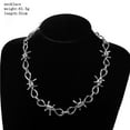 thumbnail image 2 of Daolelai Gothic Thorn Metal Barbed Wire Necklace, 2 of 2
