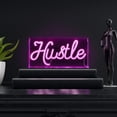 thumbnail image 7 of Hustle 11.88" X 5.88" Contemporary Glam Acrylic Box USB Operated LED Neon Light, Pink, 7 of 7