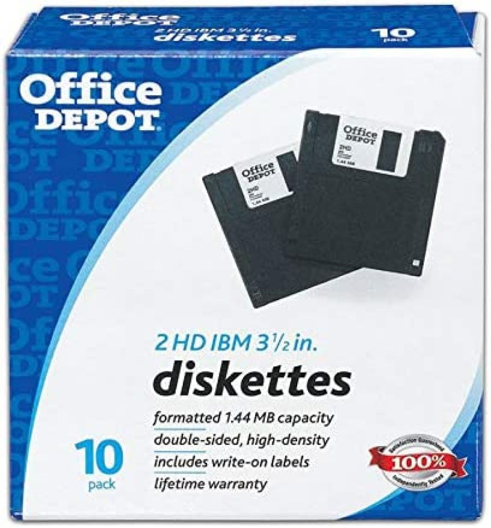 Memorex 10 Floppy Disks 3.5 Double Density 2S2D PC Formatted Diskettes Disc Microdisks 3 1/2 Lifetime Warranty from the manufacterer 