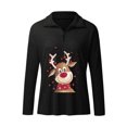 thumbnail image 3 of asdoklhq Womens Plus Size Tops Clearance,Women's Casual Long Sleeve Christmas Holiday Print Sweater Top Blouse, 3 of 6