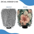 thumbnail image 2 of Qxltty Exotic Pink Flowers Car Wash Mitt 2pcs Scratch Free Lint-Free Antistatic Microfiber 7.09×10.24in, 2 of 8
