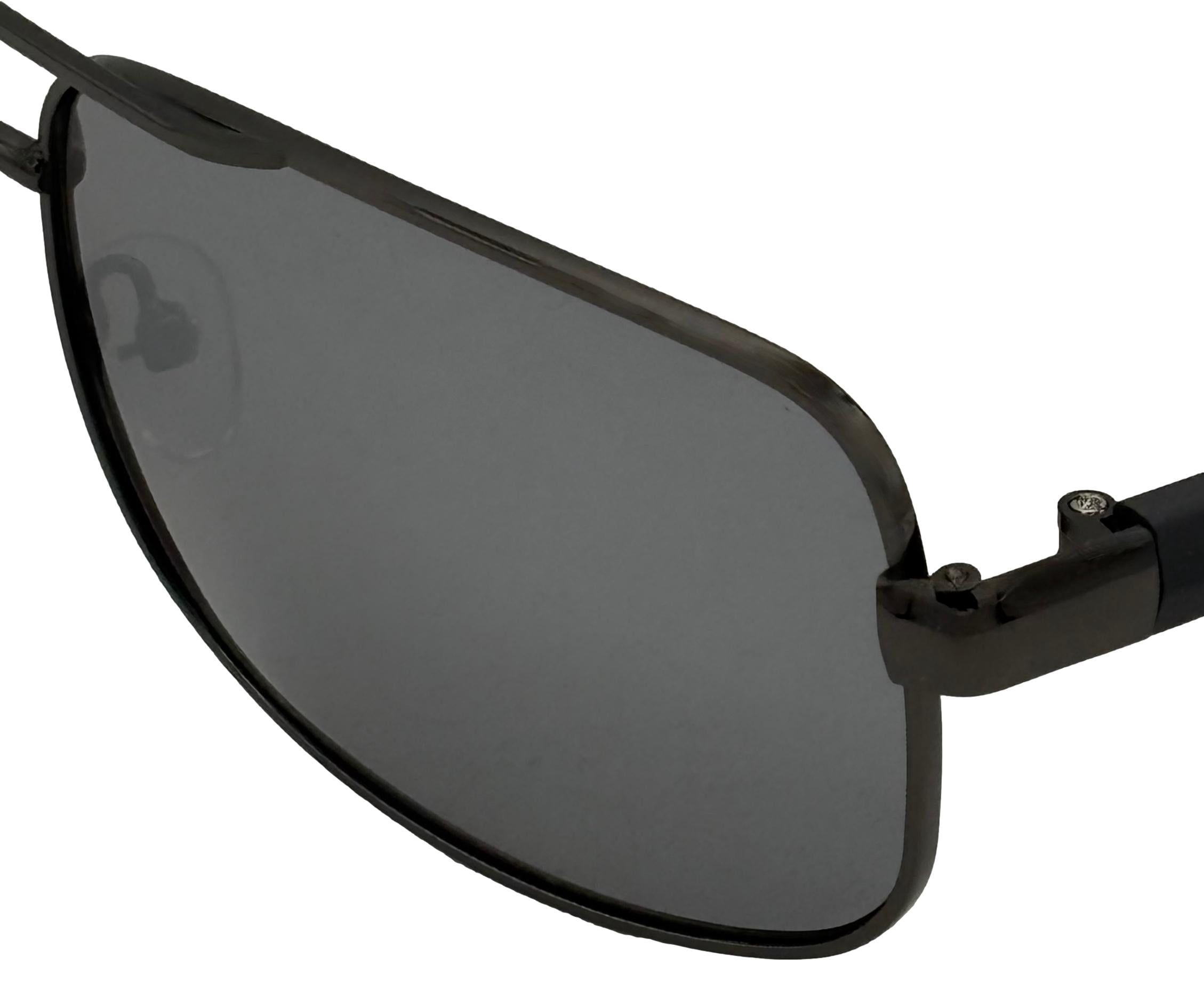 Timberland Men's Shiny Gun Rectangle Smoke Mirror Lens Sunglasses