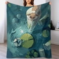 thumbnail image 7 of Pokemon Eevee Vaporeon Throw Blanket Cute Flannel for Boys Girls Men Women, 7 of 7