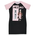 thumbnail image 4 of Demon Slayer Women's Nezuko Kamado Anime Character Pajama Sleep Shirt Raglan Nightgown, 4 of 8
