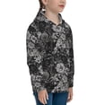 thumbnail image 3 of Lsque Rose Flowers Patten Youth Hoodie Sweatshirt Pullover with Kangaroo Pocket Boys and Girls Hoodie Warm Hoodie for Kids-Small, 3 of 6