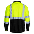 thumbnail image 4 of JORESTECH 5-Pack Hi-Vis Long Sleeve Safety Polo Shirt, ANSI Class 1 (Yellow/Black, XS), 4 of 10
