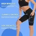 3-Pack High Waisted Biker Shorts With Pockets - Tummy Control Yoga & Workout Shorts For Women