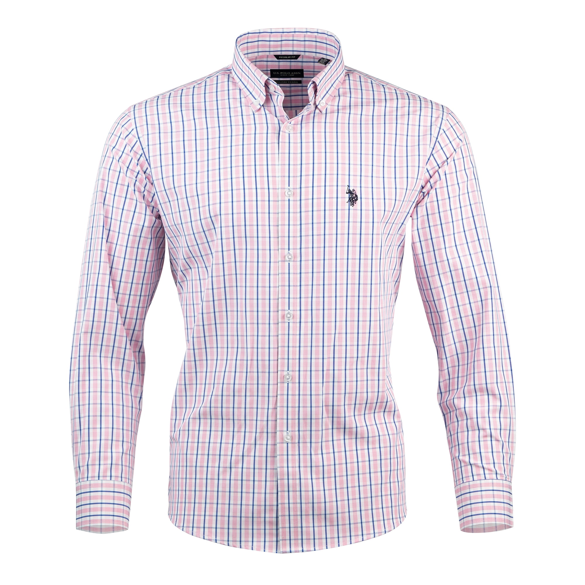 U.S. Polo Assn. Mens Dress Shirt Regular Fit Long Sleeve Button Down