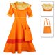 thumbnail image 1 of Disfraz de película de Anime Madrigal, Pepa naranja, vestidos de princesa con volantes, Mirabel Charm, vestido de fantasía, regalo de Carnaval para adultos, 1 of 4