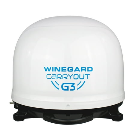 Winegard Carryout G3 Portable Automatic Satellite TV Antenna, White Dome for RVs, Trucks, Tailgating, Camping and Outdoor